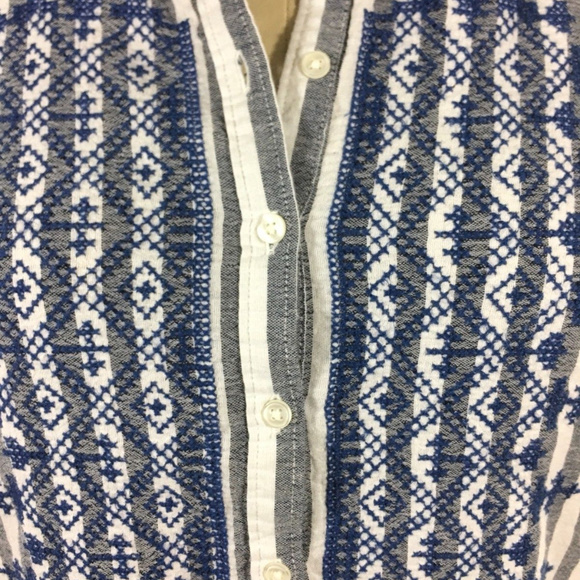 4/25 Lucky Brand Womens Knit Top Henley Striped - Picture 8 of 8